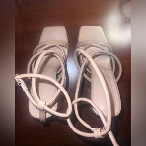 Apricot lace up heels women’s size 6.